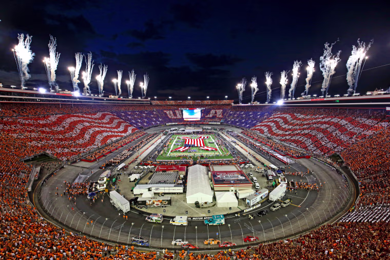 Fireworks at pre-game ceremonies.