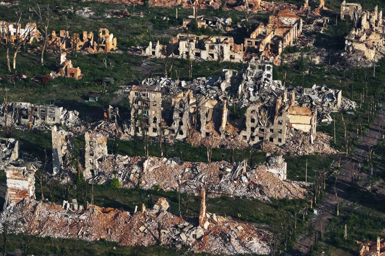 Aerial Views Of Chasiv Yar, Devastated By Russian Attacks