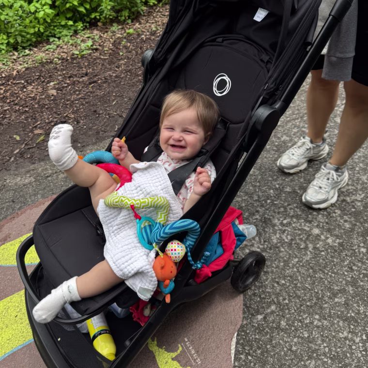 The Bugaboo is sleek and lightweight, with lots of basket storage