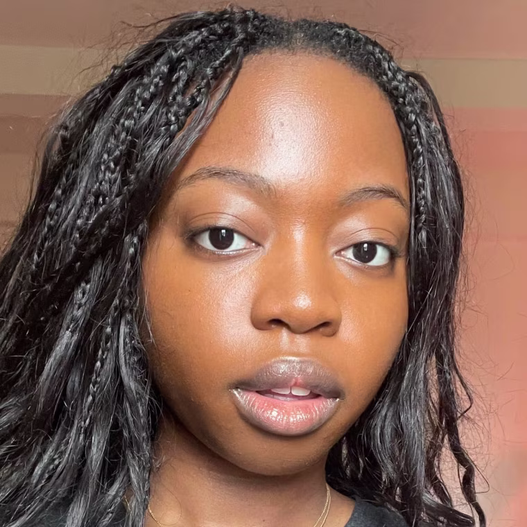 Woman after applying Lancome primer