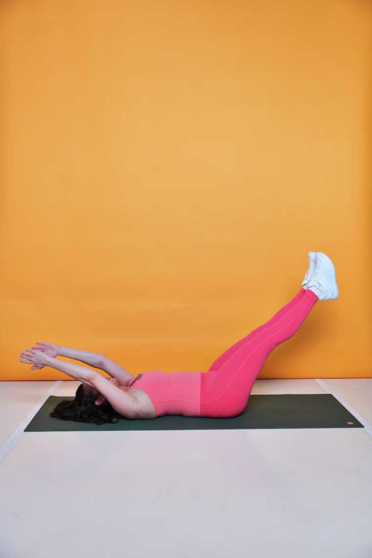 postnatal workout hollow hold