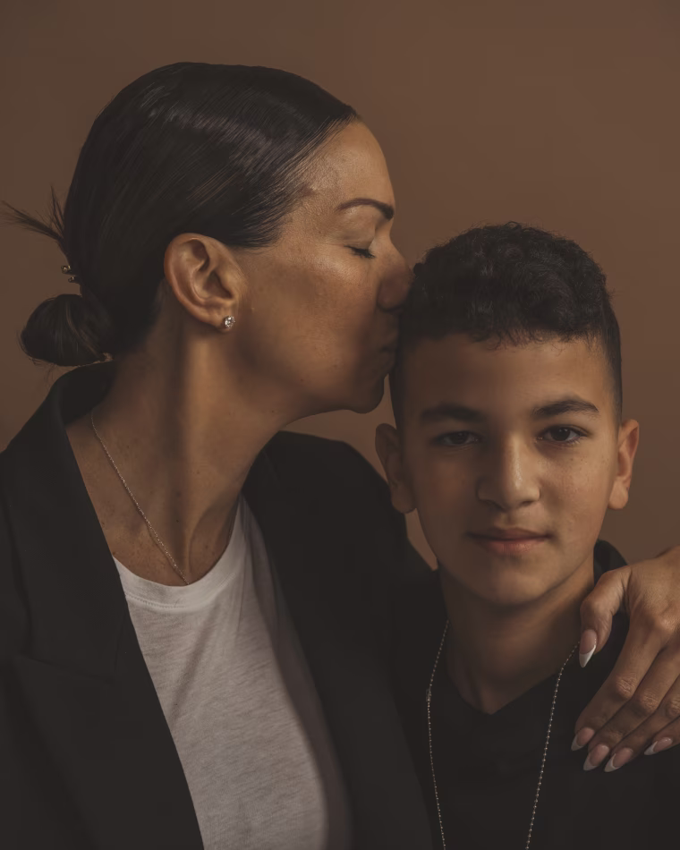 Yael Alexander and her son, Roy.