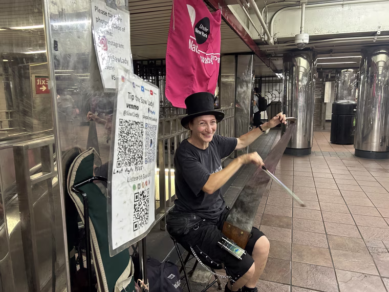 Natalia Paruz in the Herald Square subway station on July 31.