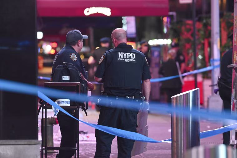 Police in Times Square.