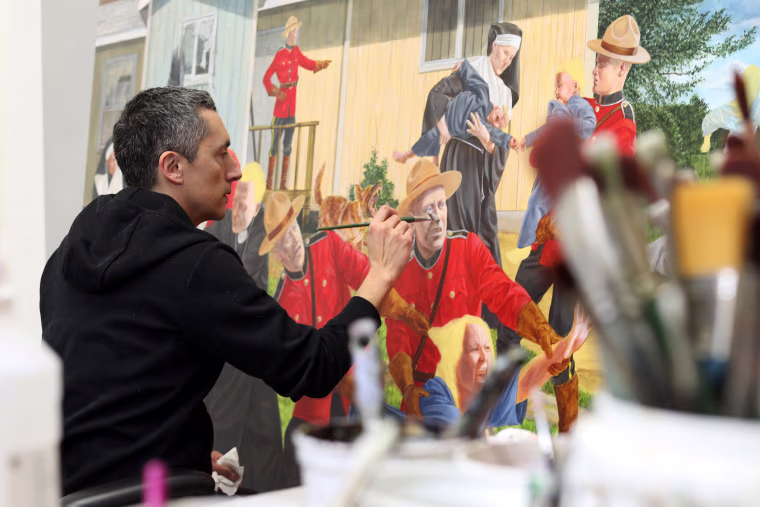 Kent Monkman painting