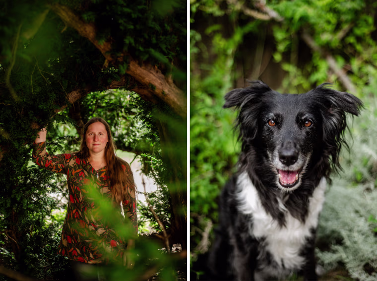 Chappell and her dog.