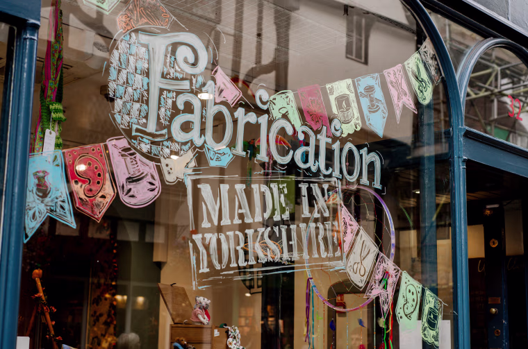 The exterior of the shop in York, England, where Chappell sells her art. 