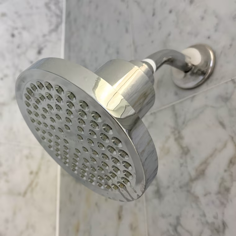 Hydroviv’s Filtered Showerhead installed in a bathroom.