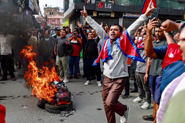 Image: TOPSHOT-NEPAL-POLITICS-INTERNET-LAW-PROTEST