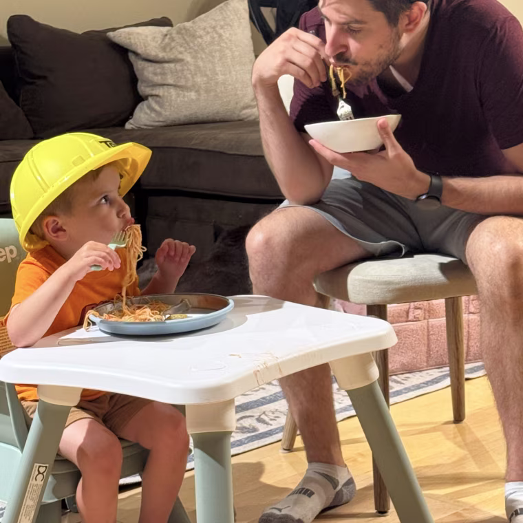 My baby was snug and secure in high chair mode, while my toddler loved using it as a snack table.
