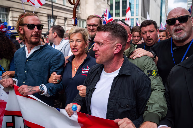 Kate Hopinks and Tommy Robinson.
