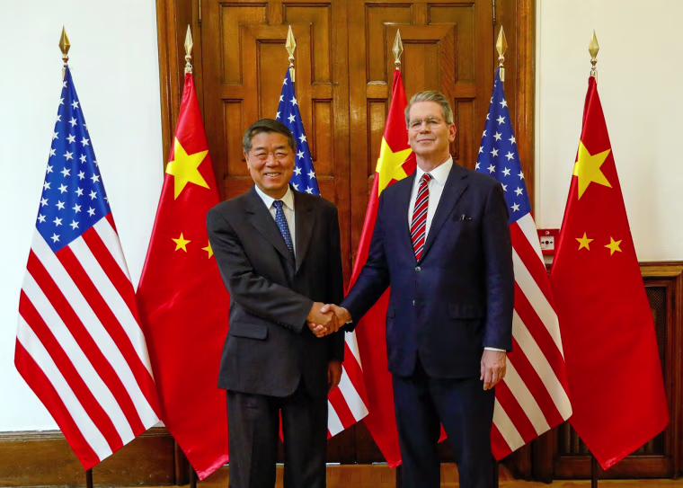 Treasury Secretary Scott Bessent and Chinese Vice Premier He Lifeng