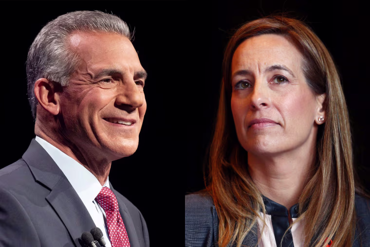 Side by side of Jack Ciattarelli and Mikie Sherrill.