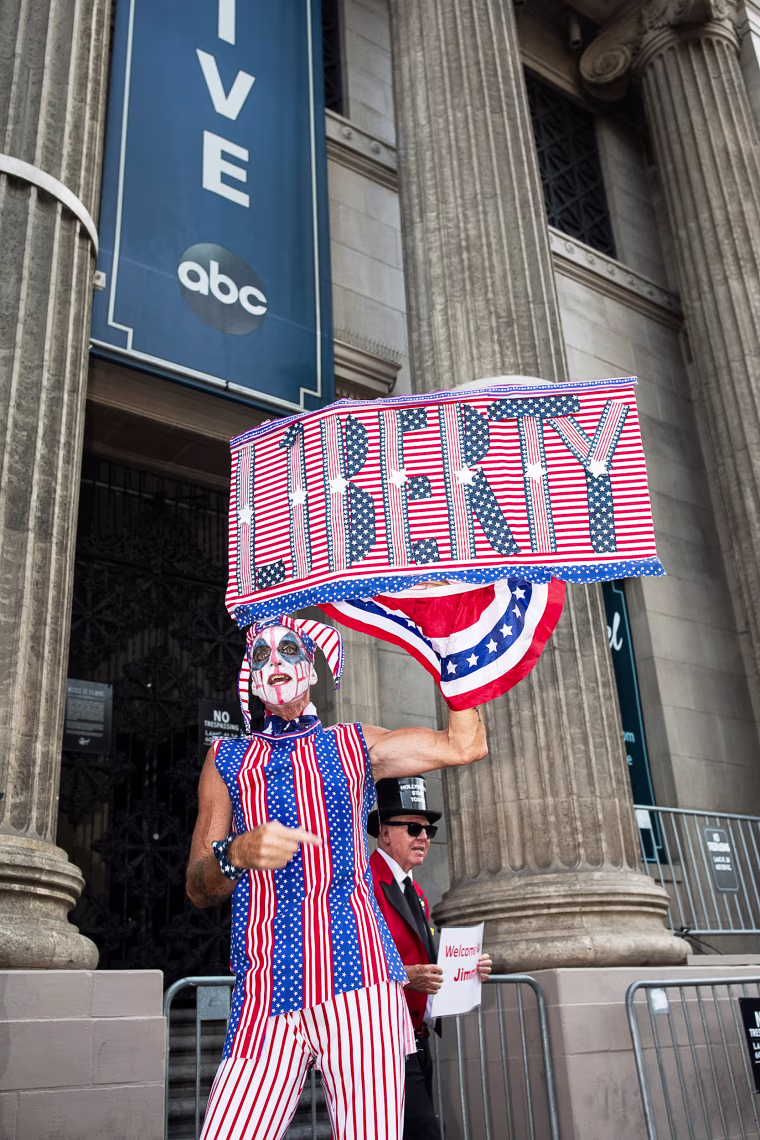 Dandidi outside the taping of "Jimmy Kimmel Live!" on Tuesday.