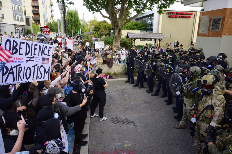 Image: Trump Authorizes Military Force To Quash Portland Anti-ICE Protests