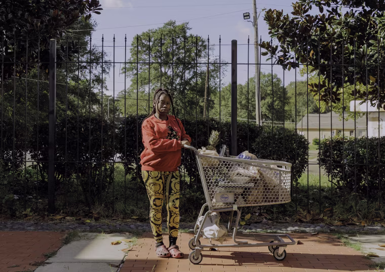 Valerie Buck after visiting Stewpot, a local food pantry, in Jackson, Miss., on Thursday.