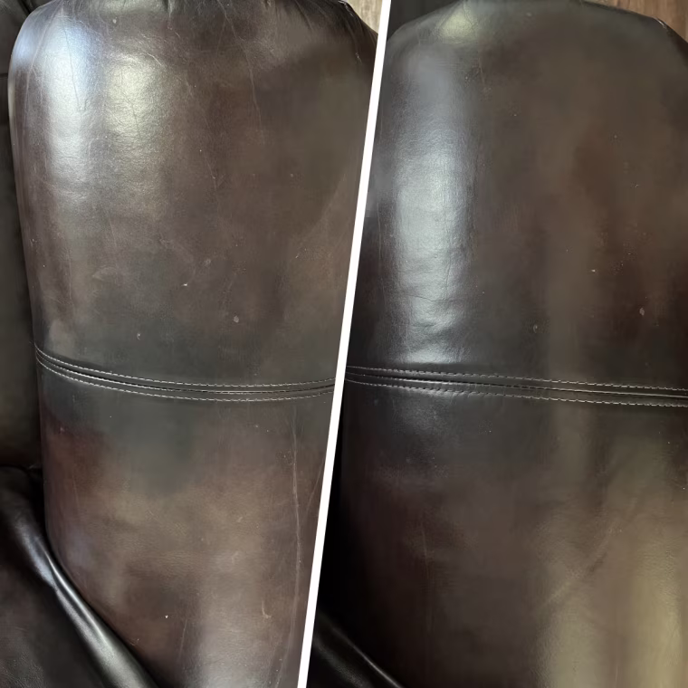 Producer Jillian Gonzales used the Leather Honey Complete Leather Care Kit on her furniture to get it looking like new again.