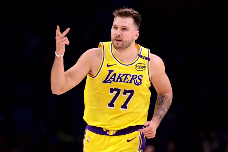 Luka Doncic on March 19, 2025 in Los Angeles.