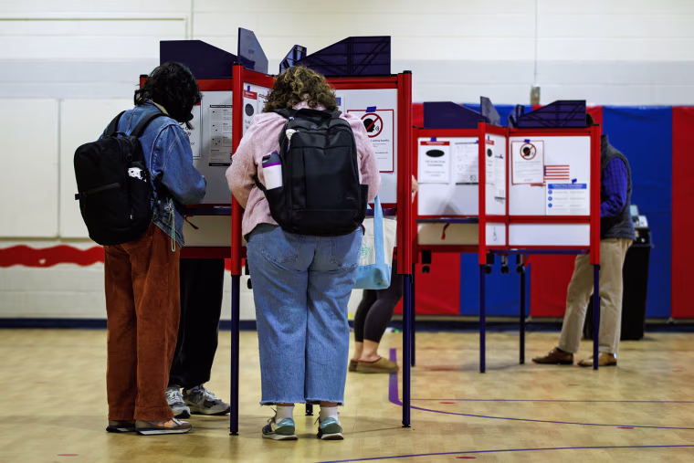 Voters cast their ballots on Nov. 4, 2025 in Arlington, Virginia.