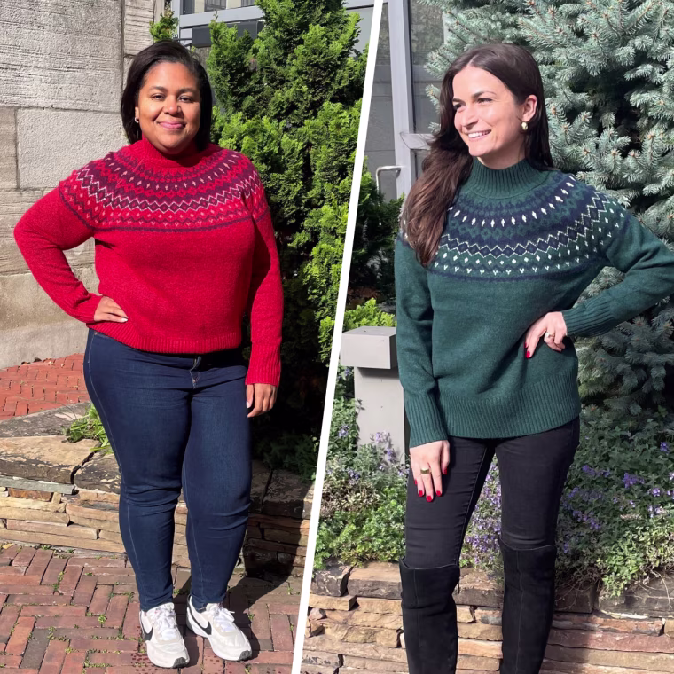 Style & Co Mock-Neck Fair Isle Sweater