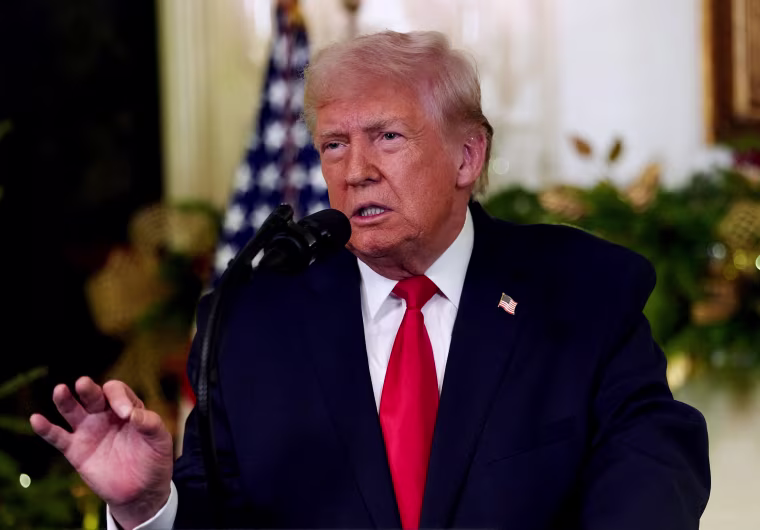 U.S. President Donald Trump delivers an address to the nation at the White House in Washington