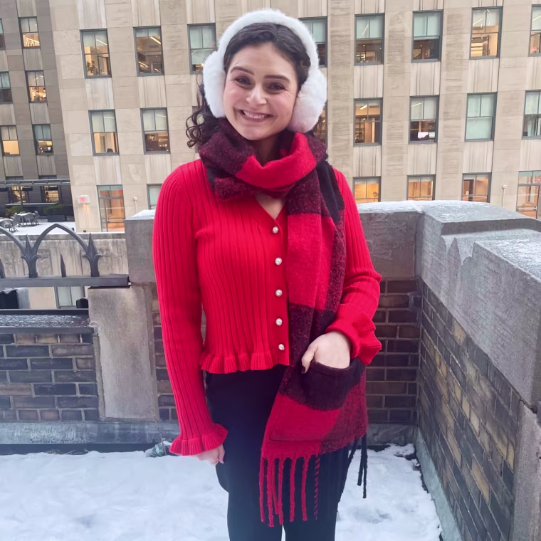 Lands' End Blanket Scarf in Red/Black Buffalo Check