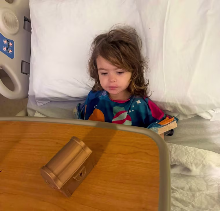 Three-year-old Naya Kessler is currently hospitalized with the flu.