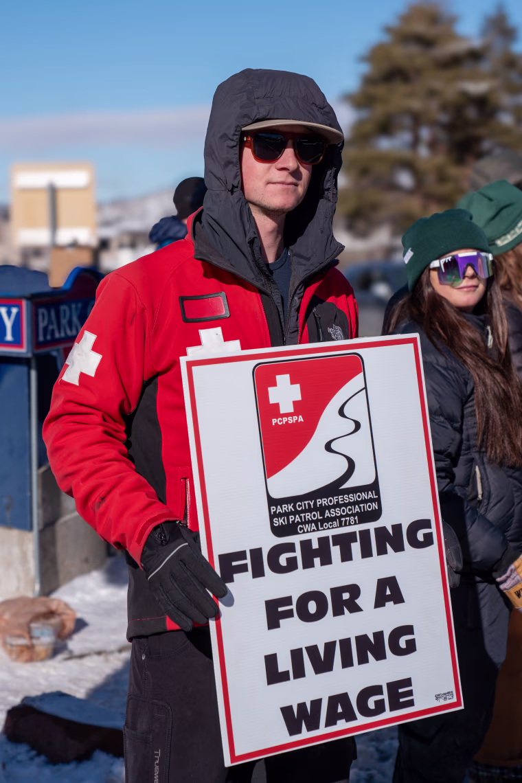 Park City ski patroller Corlan Williamson was part of a strike for higher wages at the resort last year.