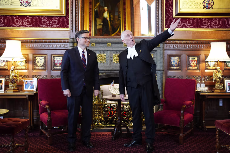 Image: *** BESTPIX *** US Speaker Of The House Mike Johnson Meets UK Counterpart On London Visit