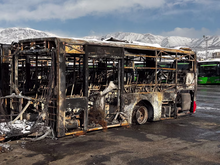 Images from Tehran reveal the fallout from widespread protests in the Iranian capital