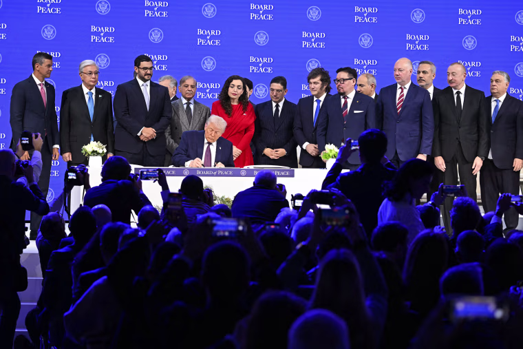 US President Donald Trump will show off his new "Board of Peace" at Davos on January 22, 2026 burnishing his claim to be a peacemaker a day after backing off his own threats against Greenland. 