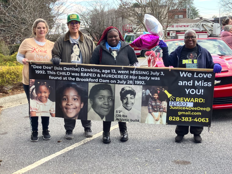 From left to right: Stephanie Young, Kessiah Young, A'myah Rippy (Joy's daughter), and Joy Forney. 