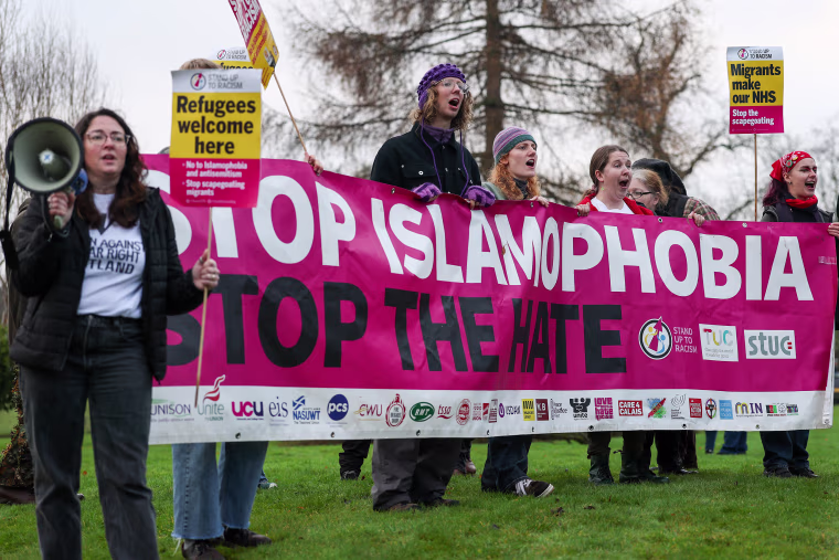 Reform UK Leader Nigel Farage Holds Rally In Falkirk