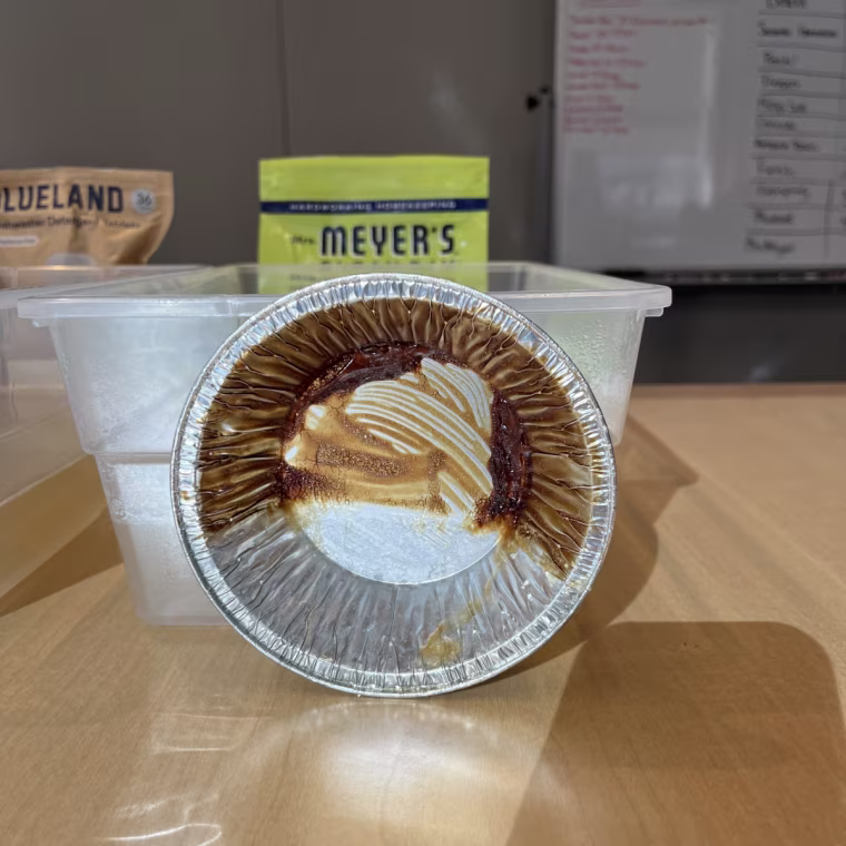 Another perk of Mrs. Meyers's dishwasher pacs? It did a great job masking the gravy scent taking over our testing area in office.