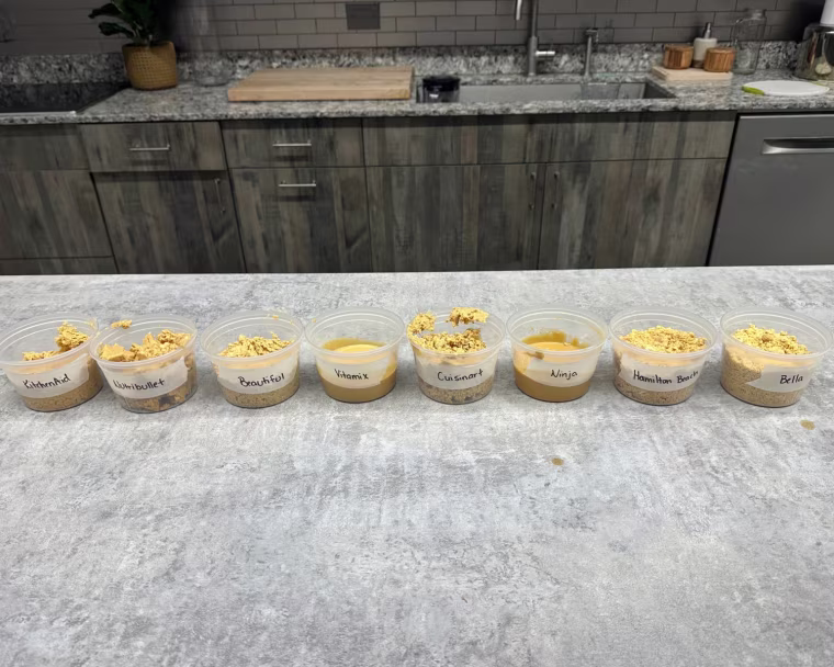 We used each blender to make peanut butter, but only a couple reached a smooth consistency.