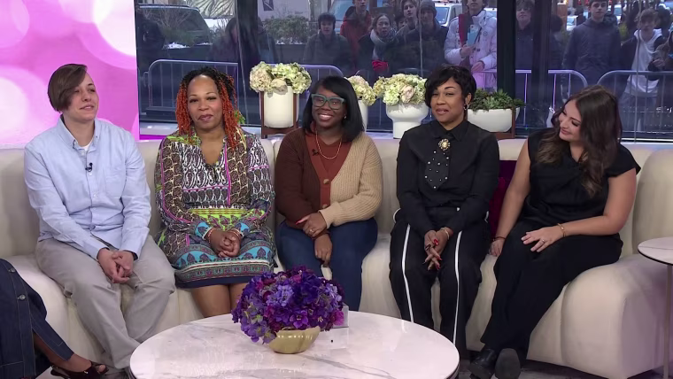 Sheinelle's late husband Uche's favorite caregivers from when he was in hospice reunited with her live on TODAY with Jenna & Sheinelle.