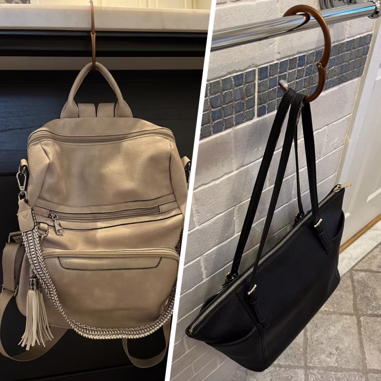 Clipa Bag Hanger in use