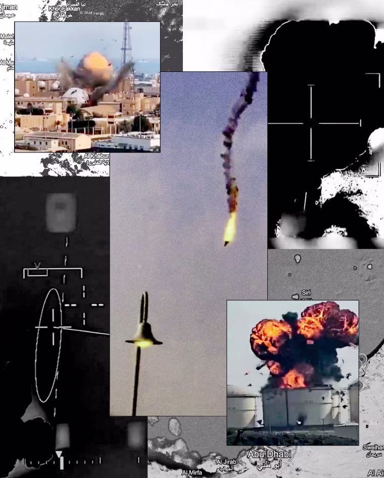 Videos and satellite images document Iran's drone strategy.
