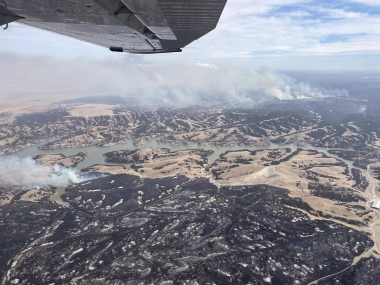 Morrill Fire Terrain as Seen from Aircraft, Saturday, March 14
