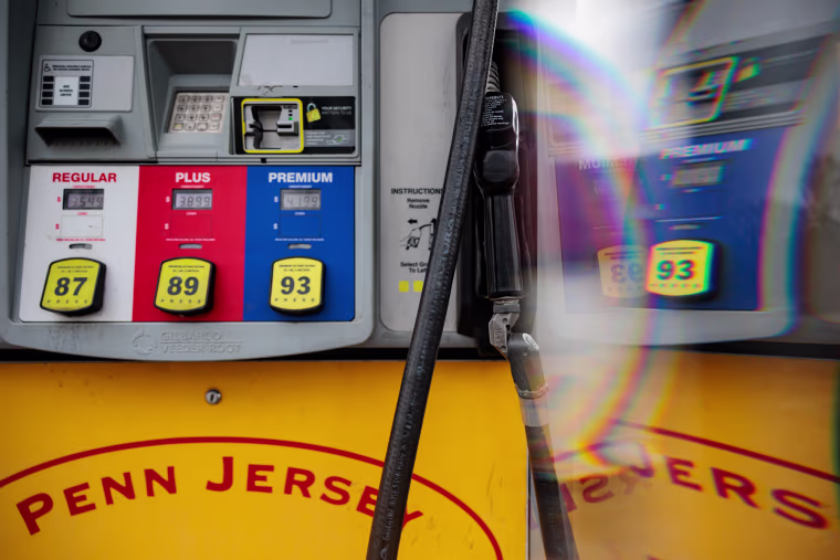 A gas pump at Penn Jersey Mart gas station