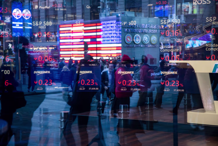 Stock market information.