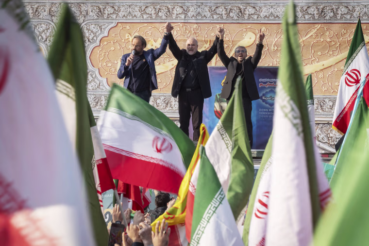 Parliament Speaker Ghalibaf In Pro-Government Rally