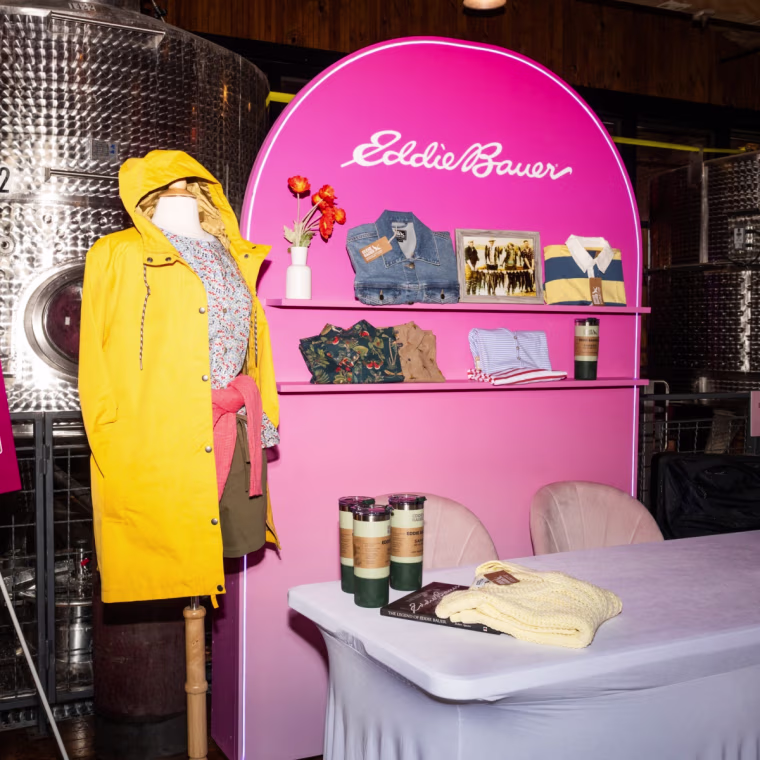 Eddie Bauer offered customized tumblers during the event.