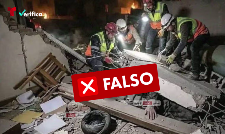 Imagen falsa generada con IA que supuestamente muestra el cuerpo de Ali Khamenei