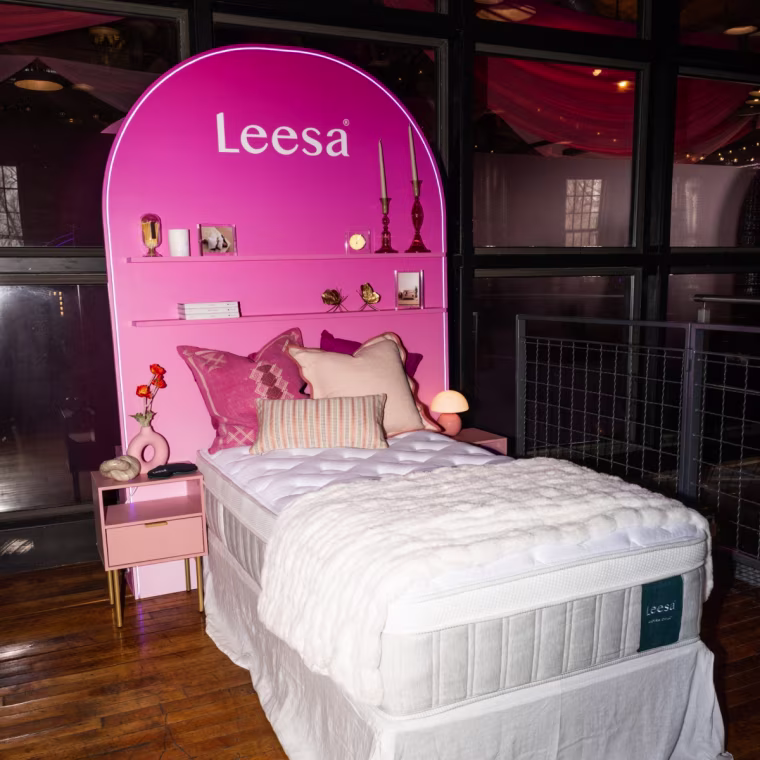 Leesa's booth provided the perfect photo opp.