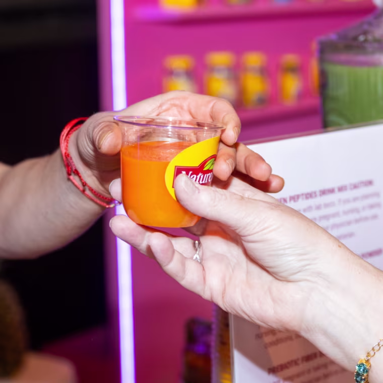 Naturemade was serving juices throughout the day.