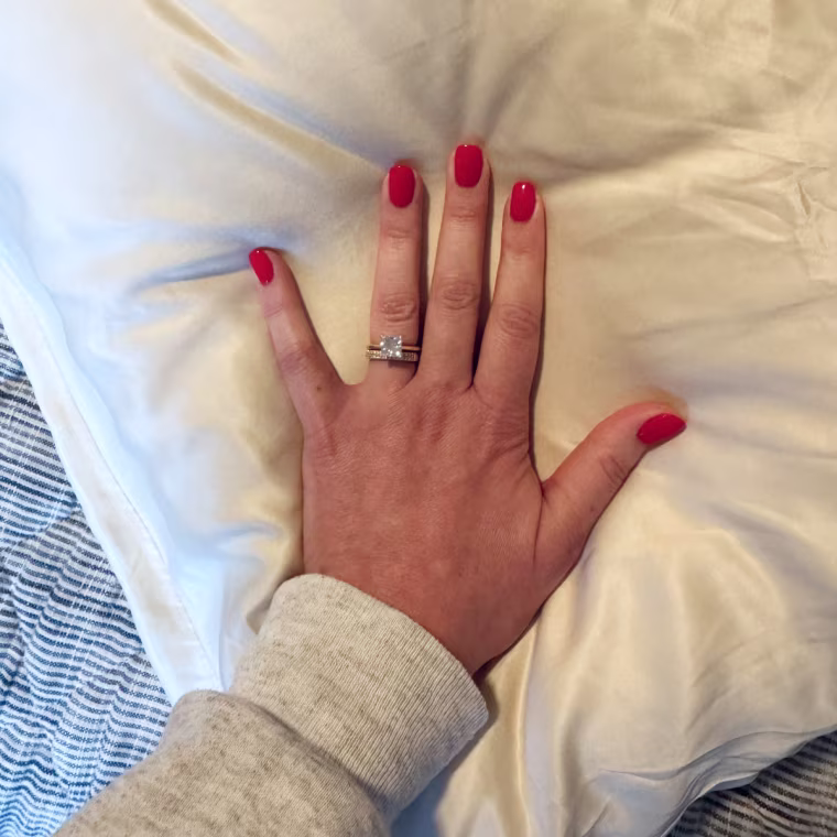 "if you're looking to invest in a pillowcase that doubles as a beauty product and creates a self care moment before bed, this one is worth the money," says senior partnerships editor Francesca Cocchi Zabloudil about Slip's Zippered Pillowcase.