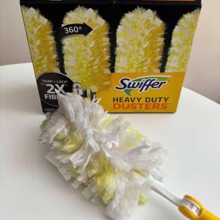 Duster Kit on a table with the duster on the table.