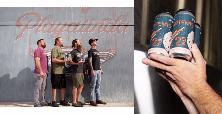 Playalinda Brewing Co. owners from left: John Curtis, Ronnie Chabot, Donald Atwell and Kyle Smyth.