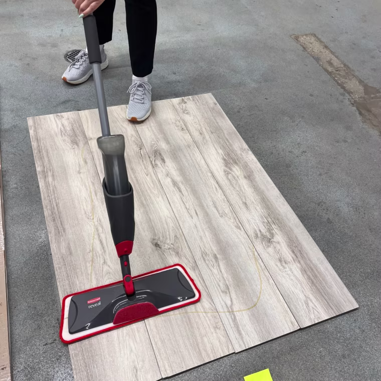 The Rubbermaid Spray Mop is easy to use for minimal spills.